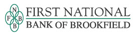 The logo of First National Bank of Brookfield